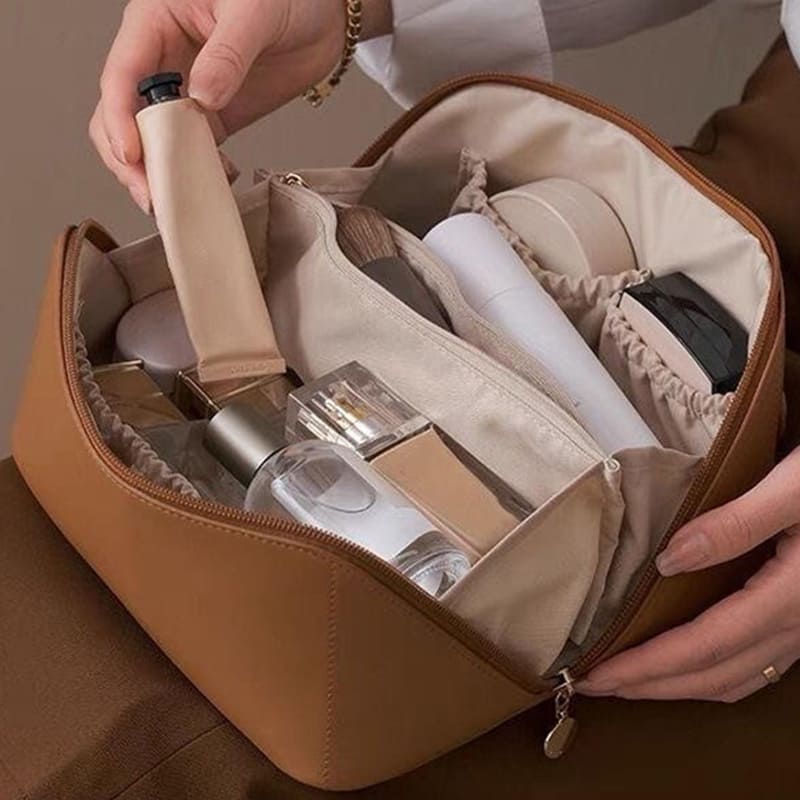 Trousse de maquillage de grande capacité pour femme